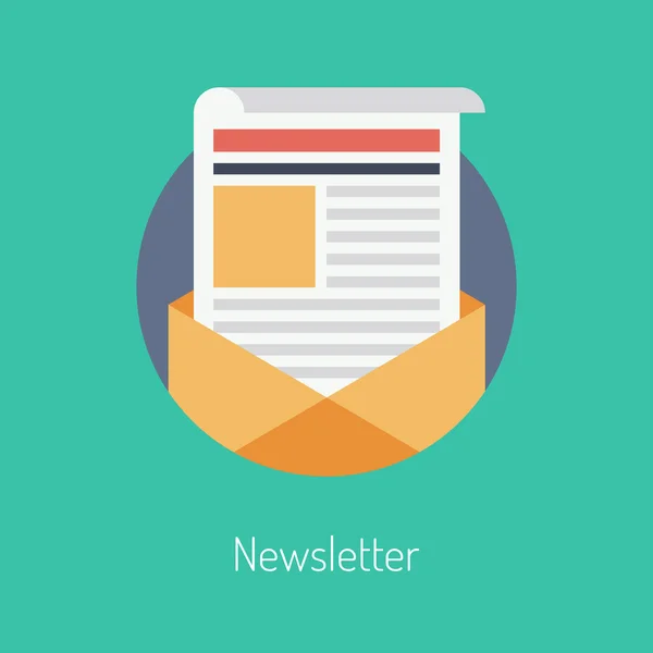 Newsletter illustration plate concept — Image vectorielle