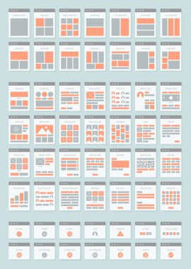 Web sitesi site haritaları düz Icons set