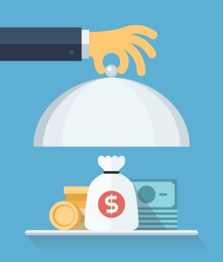 Finansal hizmet düz illüstrasyon kavramı