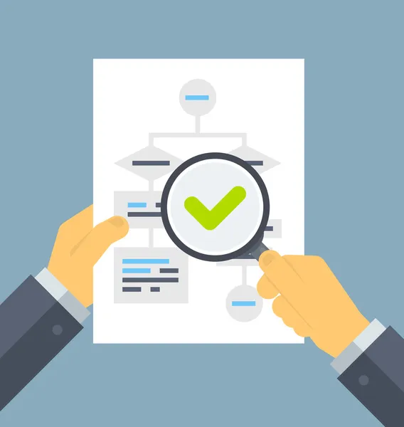 Analyzing flow chart — Stock Vector