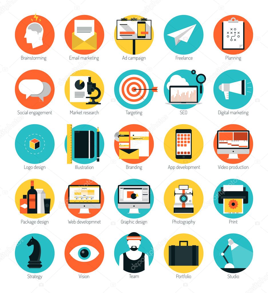 Set modern style illustration concept of web development service