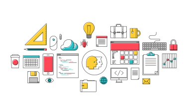 Modaya uygun web tasarım ve programlama simgeler