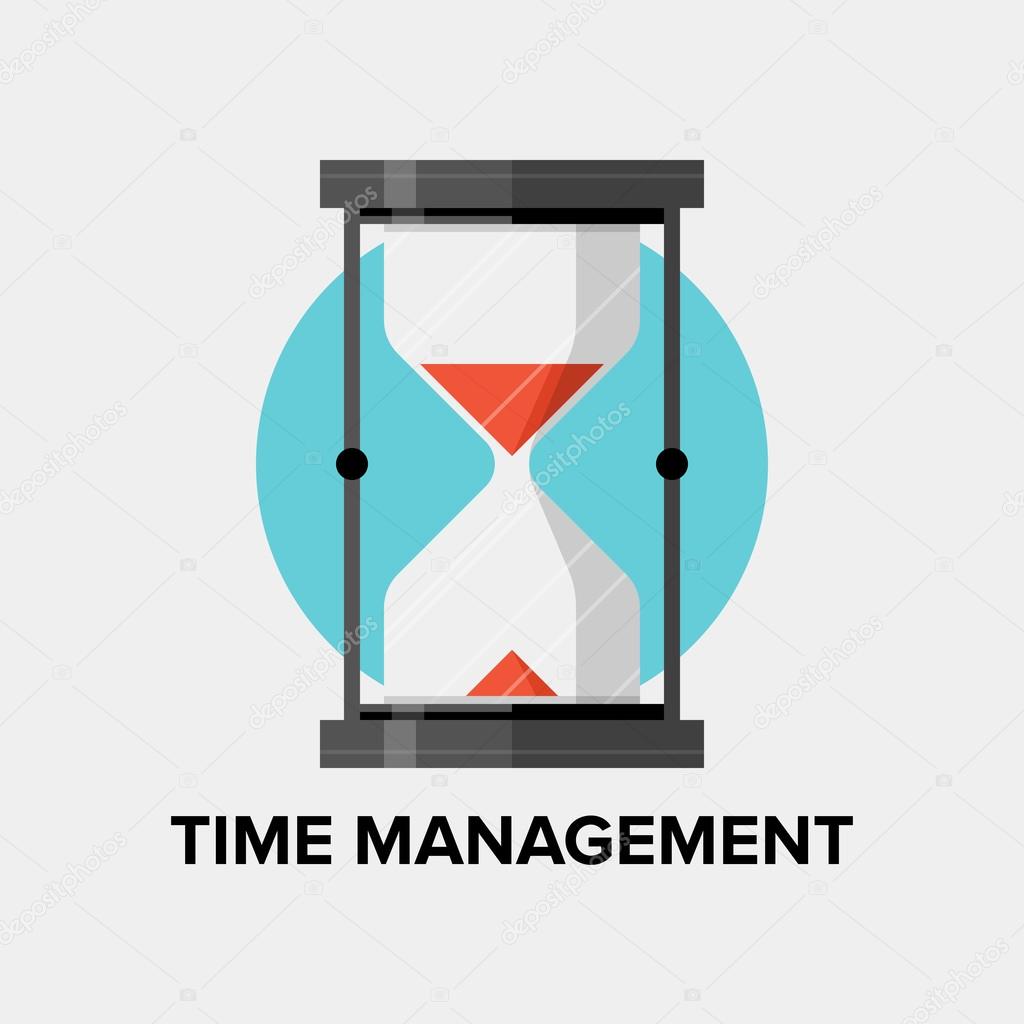 Time management flat illustration