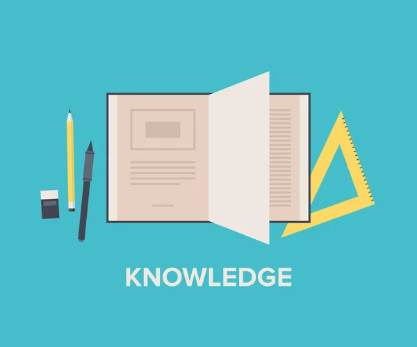 Knowledge concept flat illustration — Stock Vector