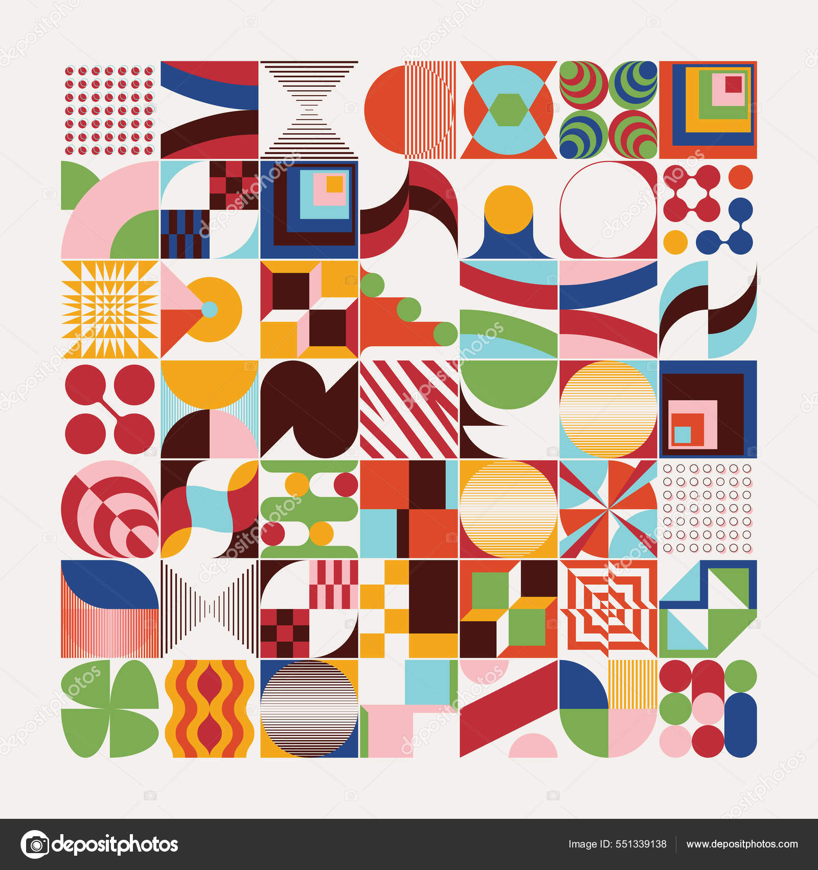 Obra Arte Abstracta Del Patrón Vectorial Mediados Siglo Hecha Con Vector de  stock #551339138 de ©bloomua, image size:1600x1700