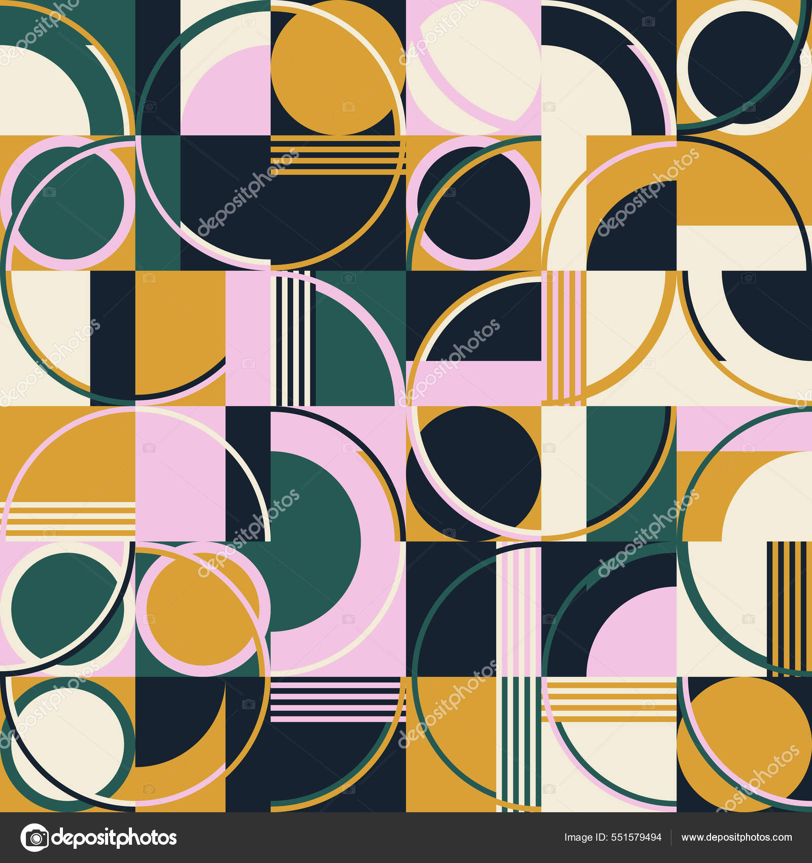 Obra Arte Patrones Vectoriales Abstractos Sin Costura Hecha Con Formas  Vector de stock #551579494 de ©bloomua, image size:1600x1700