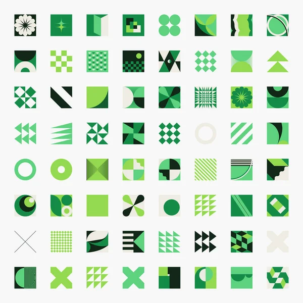 Σύγχρονη Αφηρημένα Διανυσματικά Σχήματα Συλλογή Από Διάφορες Απλές Γεωμετρικές Μορφές — Διανυσματικό Αρχείο