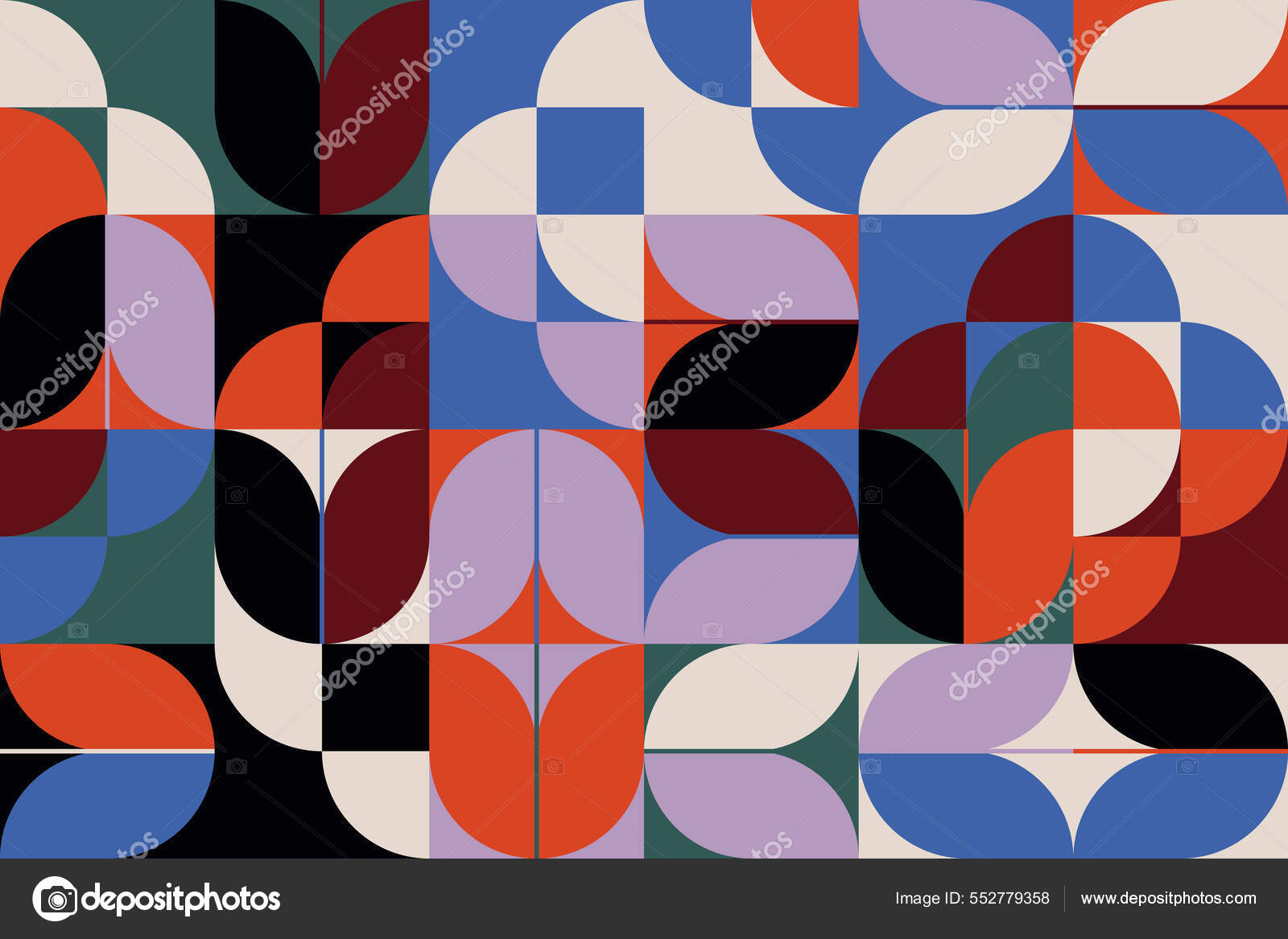 Obra Arte Abstracta Del Patrón Vectorial Mediados Siglo Hecha Con Vector de  stock #552779358 de ©bloomua, image size:1600x1167