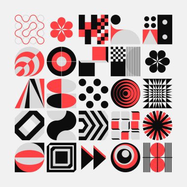 Brutalist Art soyut geometrik şekiller ve kalın formlarla yapılmış vektör desenleri esinlenmiştir. Poster, kapak, sanat, sunum, baskı, kumaş, duvar kağıdı ve benzeri dijital grafik tasarımı.