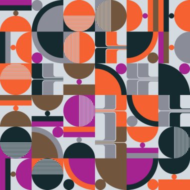 Brutalist Art soyut geometrik şekiller ve kalın formlarla yapılmış vektör desenleri esinlenmiştir. Poster, kapak, sanat, sunum, baskı, kumaş, duvar kağıdı ve benzeri dijital grafik tasarımı.