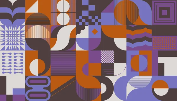 Graphisme Abstrait Inspiré Par Esthétique Modernisme Arts Faits Avec Des — Image vectorielle