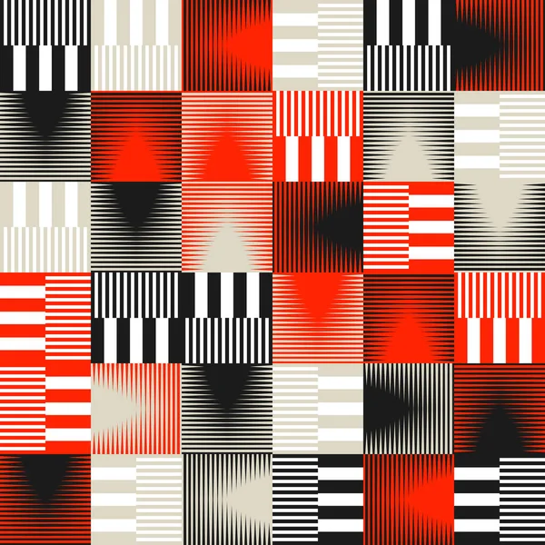 Minimale Kunst Geïnspireerd Vector Patroon Kunstwerk Gemaakt Met Abstracte Geometrie — Stockvector