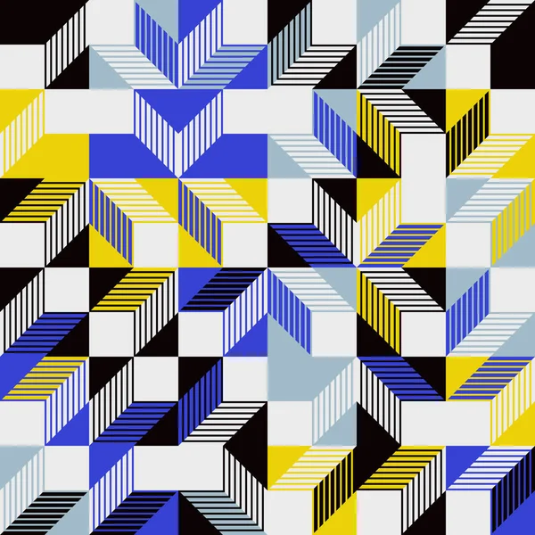 Art Moderne Motif Mosaïque Faite Avec Des Formes Géométriques Abstraites — Image vectorielle