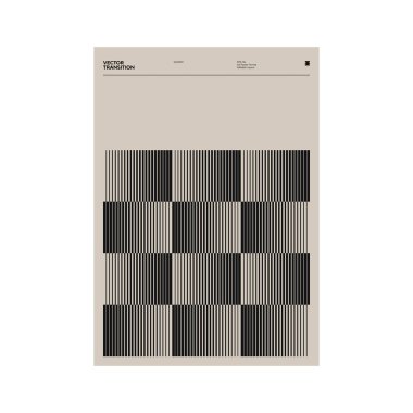 İsviçre estetik grafikleri ve soyut geometrik formlar ve vektör şekilli Helvetica tipografisi ile minimalist stil poster tasarımı. 