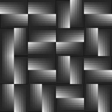 Dijital geçiş efektli soyut monokrom vektör grafikleri. Çarpık geometrik şekiller, rastgele biçimler ve siyah-beyaz renklerle oluşturulmuş acımasız gelecekçi desen. 