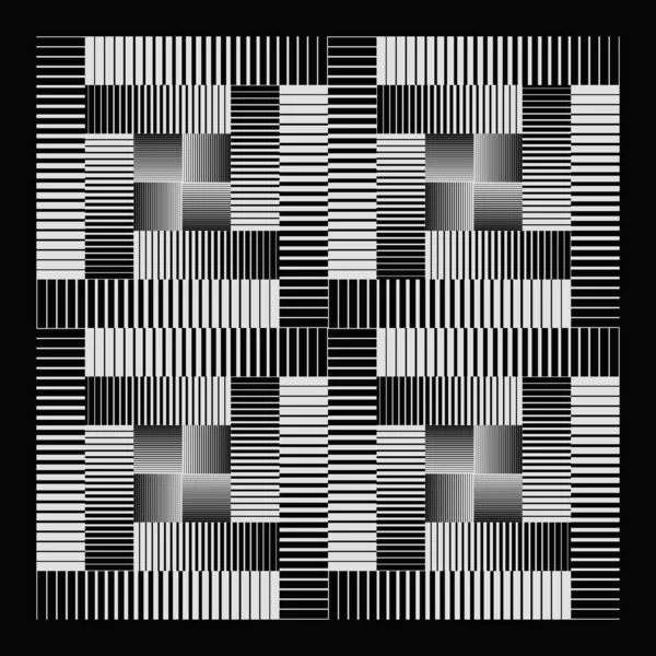 Gráficos Vectoriales Monocromos Abstractos Con Efecto Transición Digital Patrón Futurista — Archivo Imágenes Vectoriales