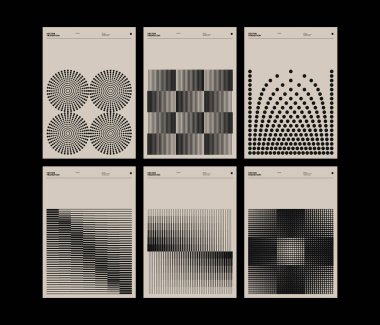 İsviçre estetik grafikleri ve soyut geometrik formlar ve vektör şekilli Helvetica tipografisi ile minimalist stil poster tasarımı. 