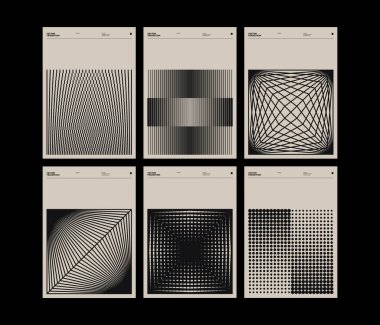 İsviçre estetik grafikleri ve soyut geometrik formlar ve vektör şekilli Helvetica tipografisi ile minimalist stil poster tasarımı. 