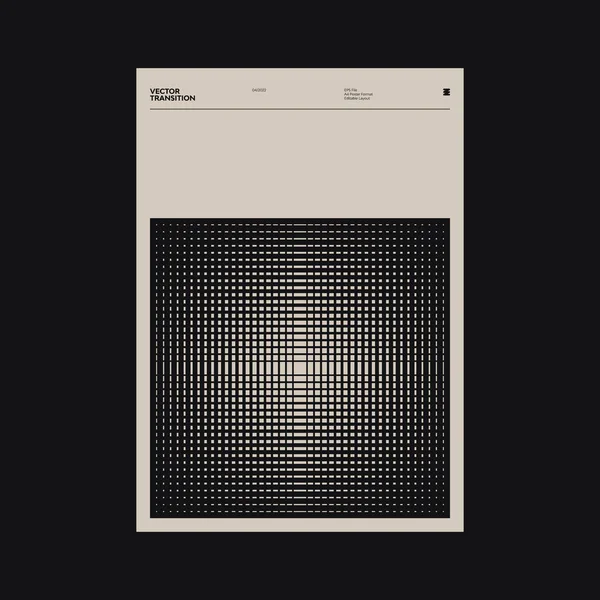 İsviçre estetik grafikleri ve soyut geometrik formlar ve vektör şekilli Helvetica tipografisi ile minimalist stil poster tasarımı. 