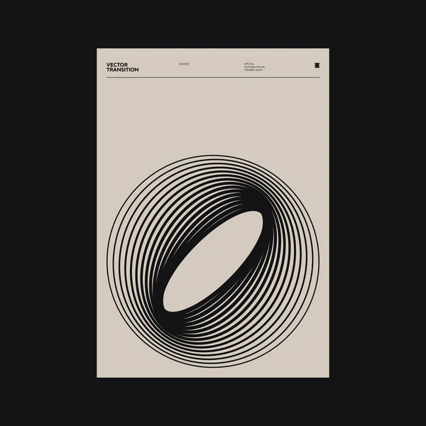 İsviçre estetik grafikleri ve soyut geometrik formlar ve vektör şekilli Helvetica tipografisi ile minimalist stil poster tasarımı. 