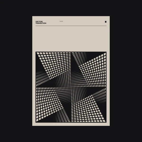 İsviçre estetik grafikleri ve soyut geometrik formlar ve vektör şekilli Helvetica tipografisi ile minimalist stil poster tasarımı. 