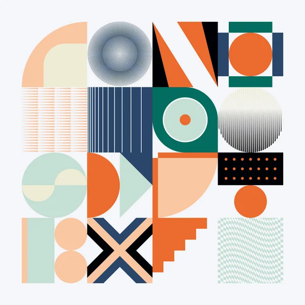 Geometrik soyut vektör desenleri çeşitli geometri şekilleri ve elementlerle yapılmış. Poster, kapak, sanat, sunum, baskı, kumaş, duvar kağıdı ve benzeri dijital grafik tasarımı.