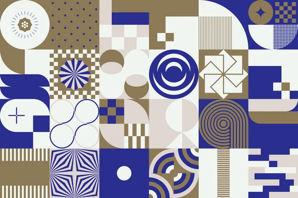 Soyut geometrik şekiller ve kalın formlarla yapılmış Ortaçağ hareket tasarımından esinlenilmiş dekoratif sanat. Poster, kapak, sanat, sunum, baskı, kumaş, duvar kağıdı ve benzeri dijital grafikler.