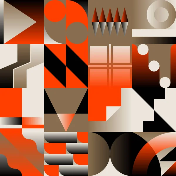 Abstraktní Vzor Grafický Design Inspirovaný Postmoderní Estetikou Umění Tučnými Geometrickými — Stockový vektor