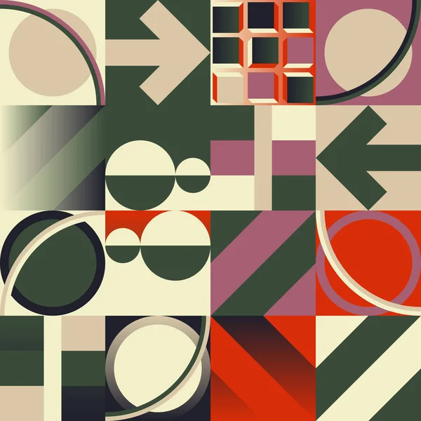 Abstraktní Vzor Grafický Design Inspirovaný Moderní Estetikou Umění Tučnými Geometrickými — Stockový vektor