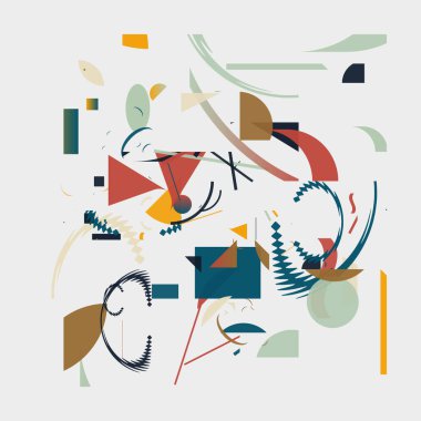 Farklı geometrik şekiller ve poster, kapak, sanat, sunum, baskılar, kumaş, duvar kağıdı vs. için kalın formlar kullanılarak üretici sanat yaklaşımı ile yapılan soyut vektör grafik tasarımı.