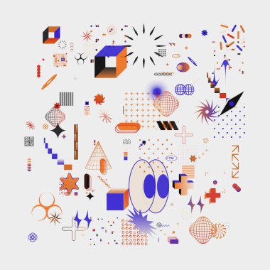 Brutalist Art soyut geometrik şekiller ve kalın formlarla yapılmış vektör desenleri esinlenmiştir. Poster, kapak, sanat, sunum, baskı, kumaş, duvar kağıdı ve benzeri dijital grafik tasarımı.