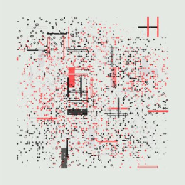 Farklı geometrik şekiller ve poster, kapak, sanat, sunum, baskılar, kumaş, duvar kağıdı vs. için kalın formlar kullanılarak üretici sanat yaklaşımı ile yapılan soyut vektör grafik tasarımı.