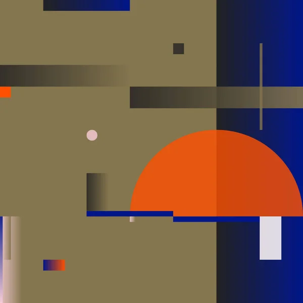 Bauhaus Geïnspireerd Abstract Kunstwerk Gemaakt Met Vector Design Elementen Gedurfde — Stockvector