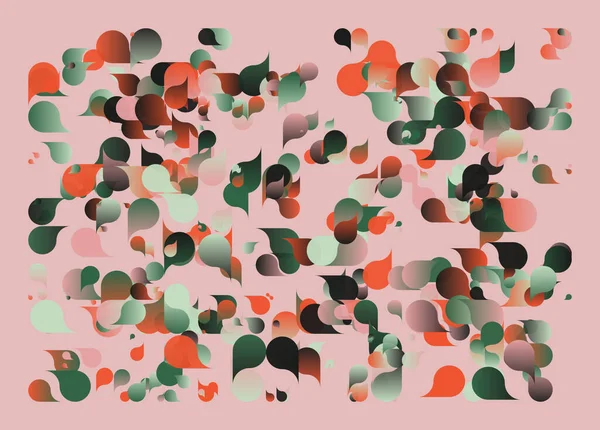 Scandi Art Collage Graphisme Motif Fait Avec Des Formes Abstraites — Image vectorielle