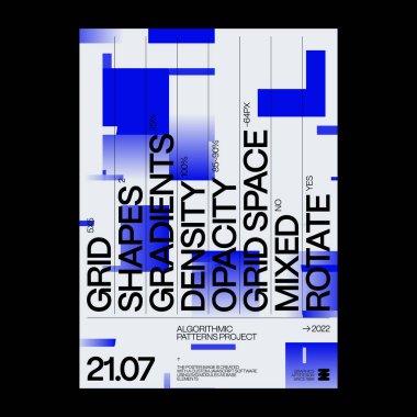 Tekno asit müzik + Rave kültür poster tasarımı vahşi stil grafikleri ve minimalist geometrik formlar ve soyut vektör şekilleriyle inşa edilmiş Helvetica tipografi estetiği. 