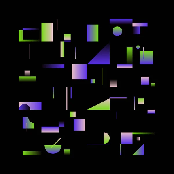 Toekomstgericht Trendy Vectorafbeeldingen Gebouwd Met Digitale Kleurgradiënten Abstracte Geometrische Vormen — Stockvector