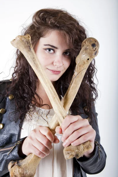 Bony girl — Stock Photo, Image