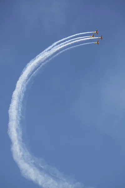 Airplane smoke sensation — Stock Photo, Image