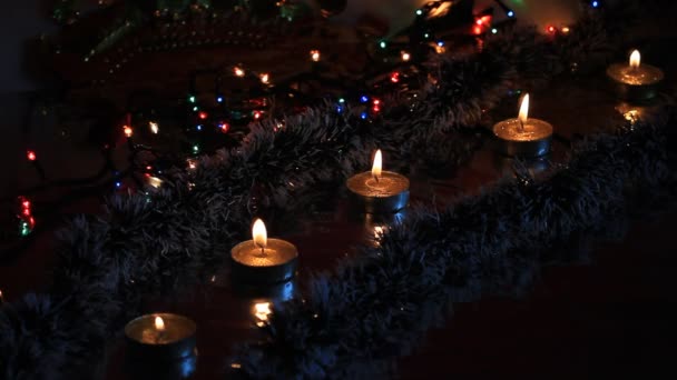 Dynamische Neujahrsdekoration, Weihnachten — Stockvideo