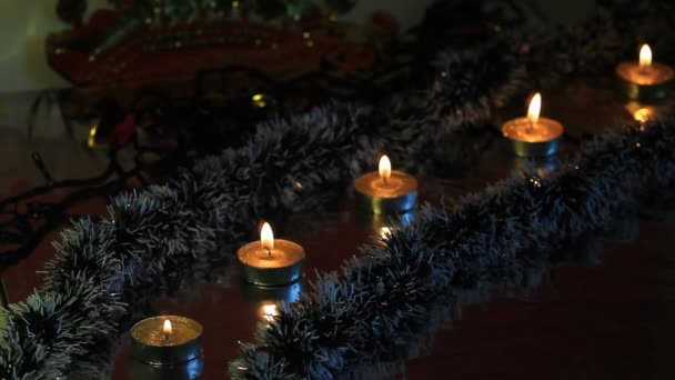 動的な正月飾り、クリスマス — ストック動画