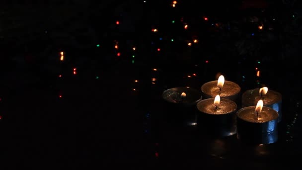 Dinamikus szilveszteri dekoráció, karácsonyi — Stock videók