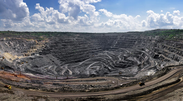 Panorama of opencast mine