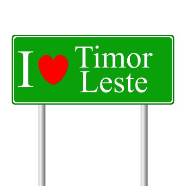 timor-leste, kavram yol işaret seviyorum