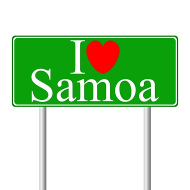 samoa, kavram yol işaret seviyorum