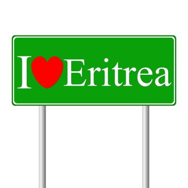 Eritre, kavram yol işaret seviyorum