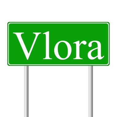 Vlora yeşil yol levhası