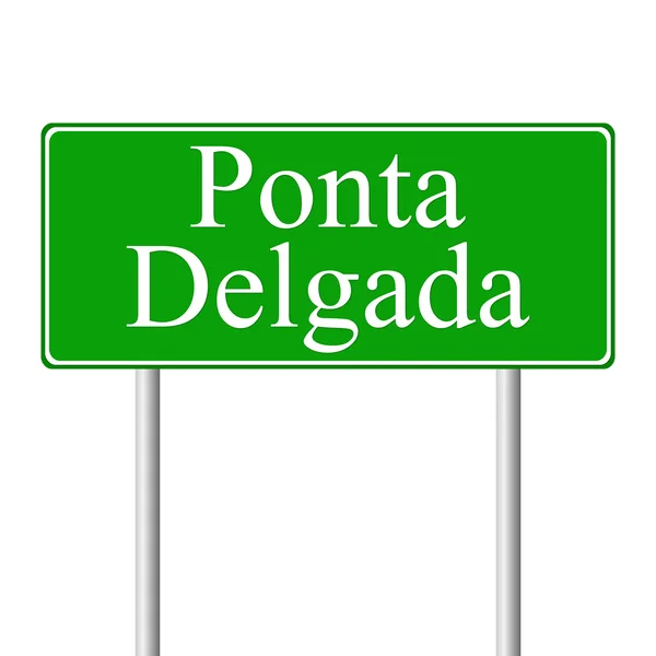 Señal verde Ponta Delgada — Vector de stock