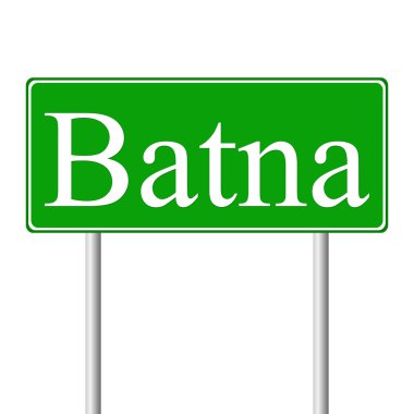 Batna yeşil yol levhası