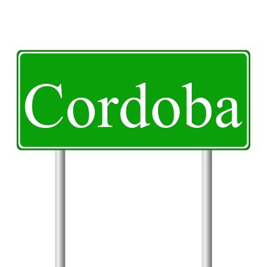 Cordoba yeşil yol levhası