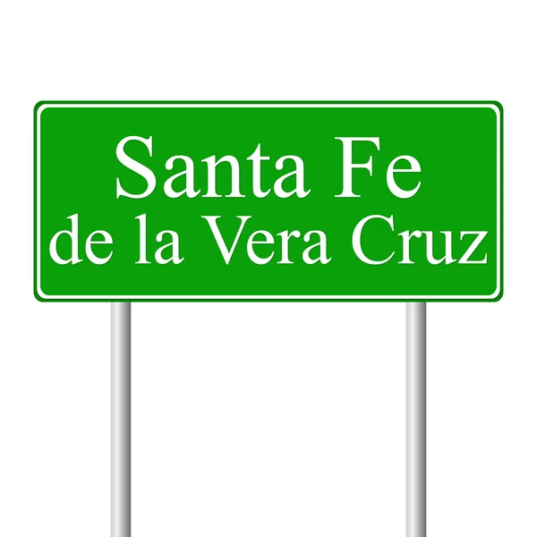Señal verde de Santa Fe de la Vera Cruz — Vector de stock